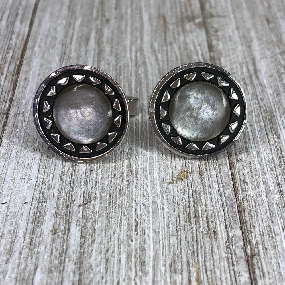 Vintage Swank Mother of Pearl Cuff Links